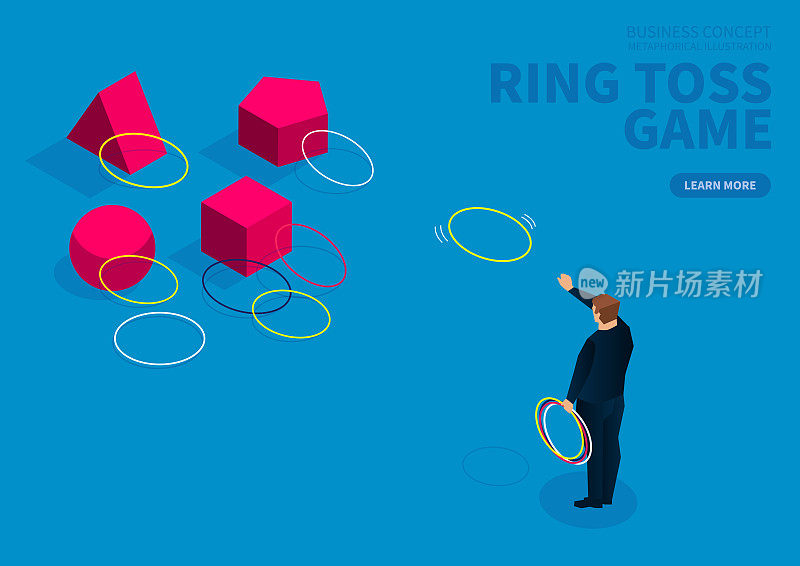 Precision challenge test, throwing ring game